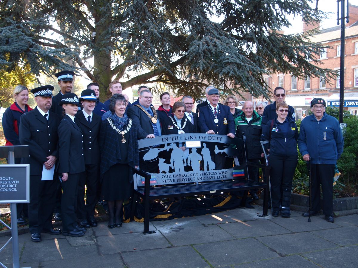 Final memorial bench in place