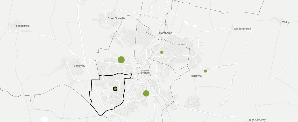 Interactive map shows the number of Covid-19 related deaths in the Grantham area