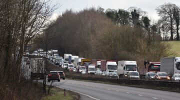 A1 traffic at a standstill near Grantham