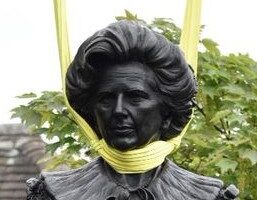 Margaret Thatcher statue being installed in Grantham town centre