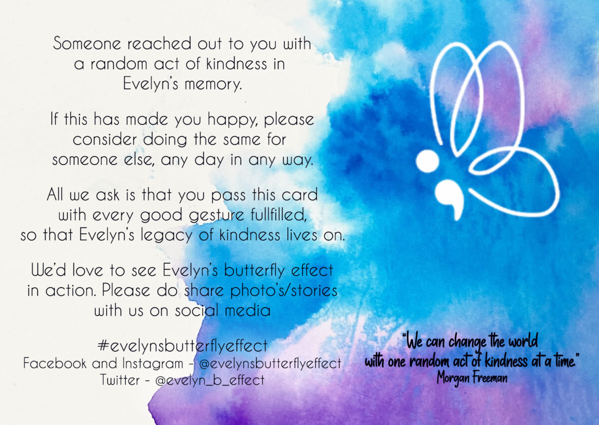 Evelyn's Butterfly Effect means so much