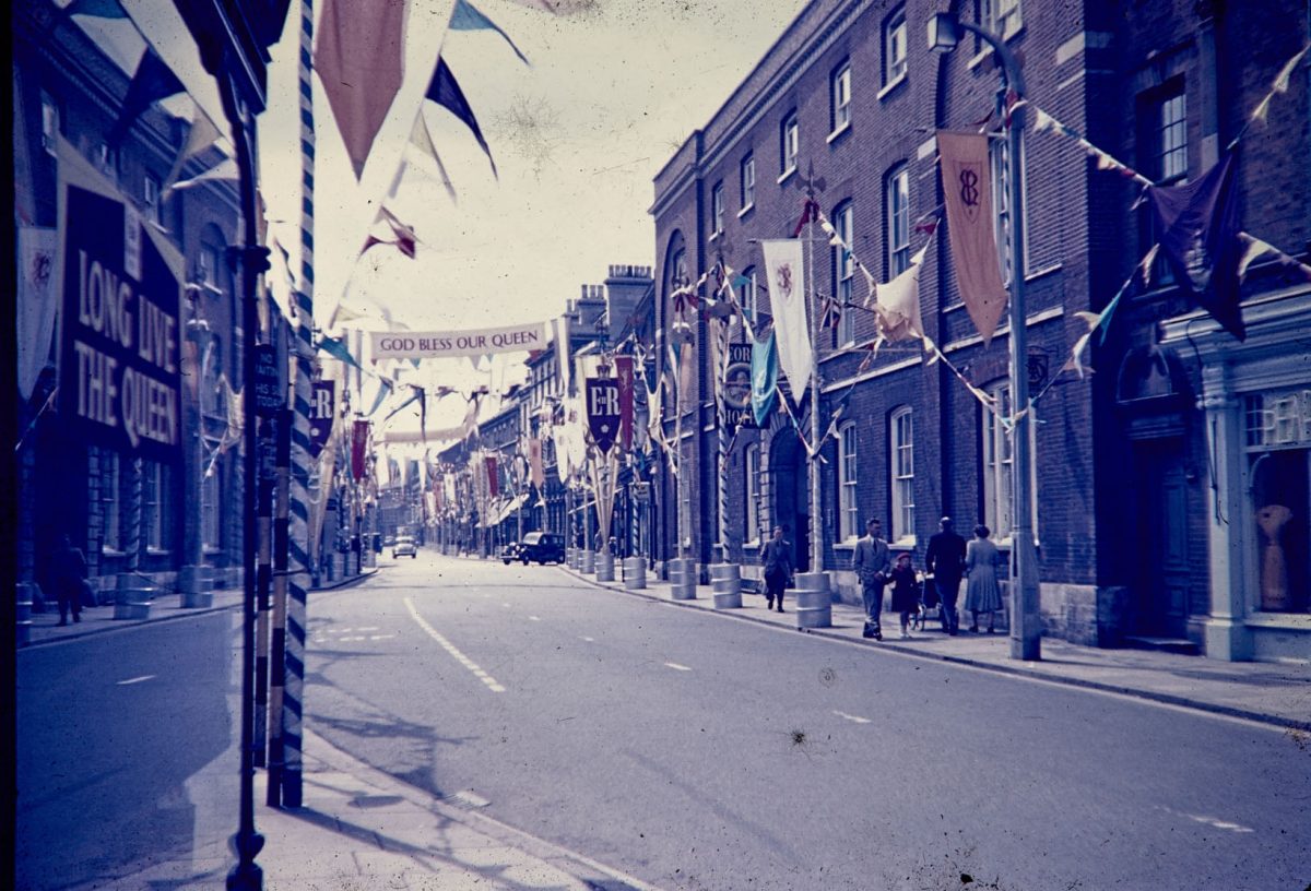 Grantham High Street at the last Coronation