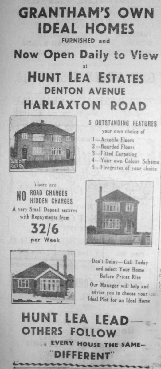 Houses for sale in Grantham – nearly 70 years ago