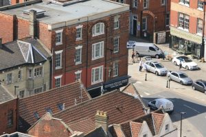 Looking down on Grantham