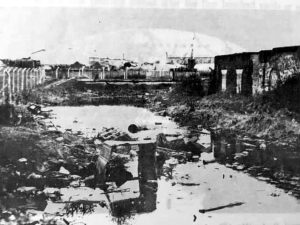 Grantham canal basin 50 years ago