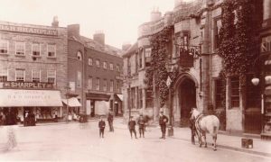 A serene Grantham town centre scene