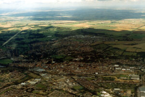 Grantham from the air – 20 years ago