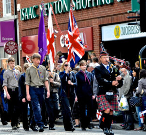 Grantham lads on parade