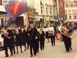 St George’s Day Parade in Grantham 40 years ago – several photos