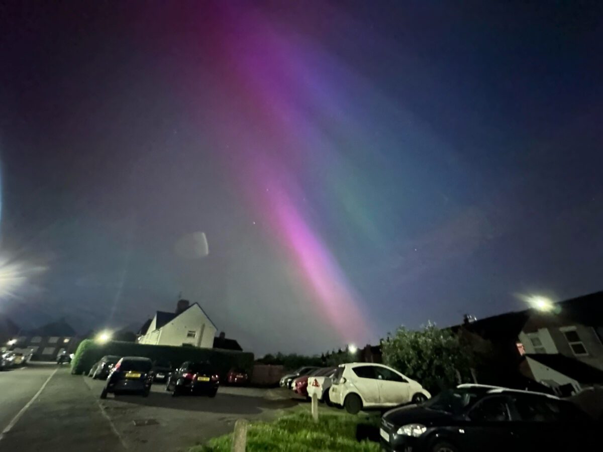 Northern lights visible over Grantham