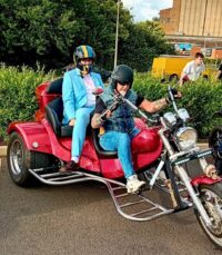 Two men on a trike in Grantham