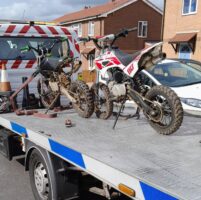 Offroad motorbikes seized by police