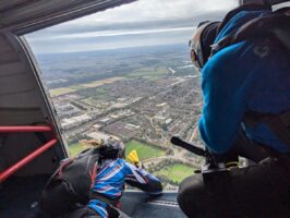 Skydivers jump into University of Nottingham Campus