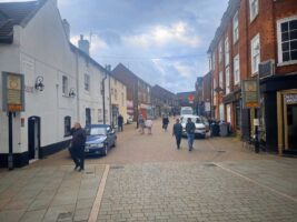 Cutting out parking in town centre street